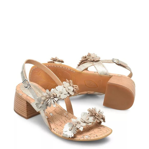 Women's Springs Square Toe Sandals Light Gold Panna Cotta size 8 - Picture 3 of 10